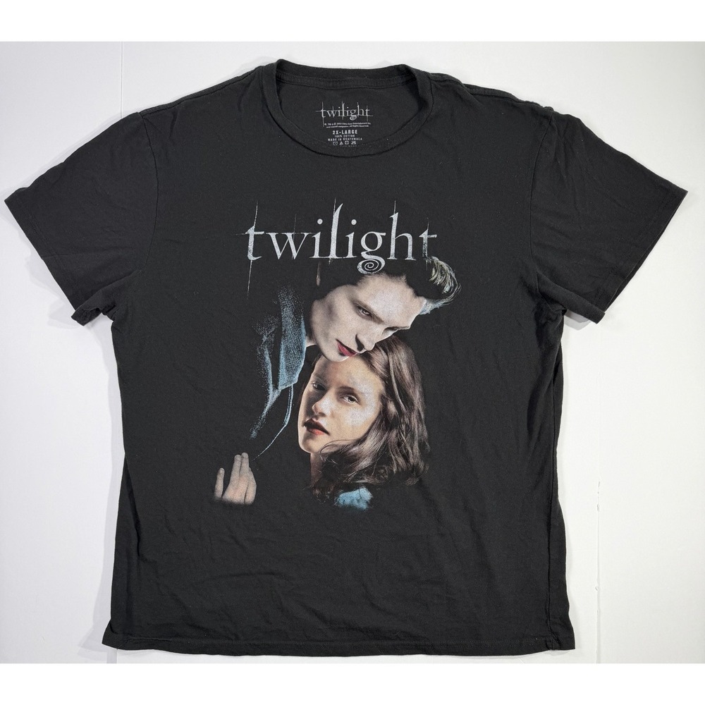 Twilight Movie Graphic T Shirt Mens 2XL Black Edward Bella Film Tee